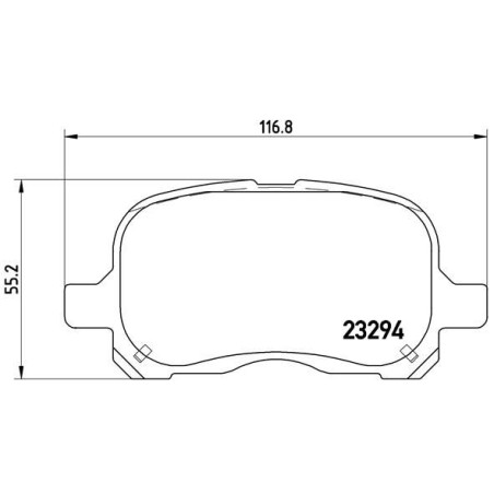 Brake Pad Set, disc brake BREMBO P83044