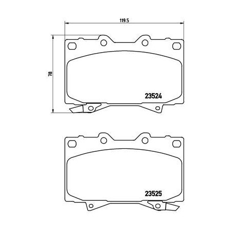 Brake Pad Set, disc brake BREMBO P83048