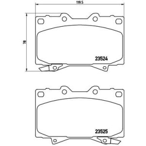 Σετ τακάκια, δισκόφρενα BREMBO P83048