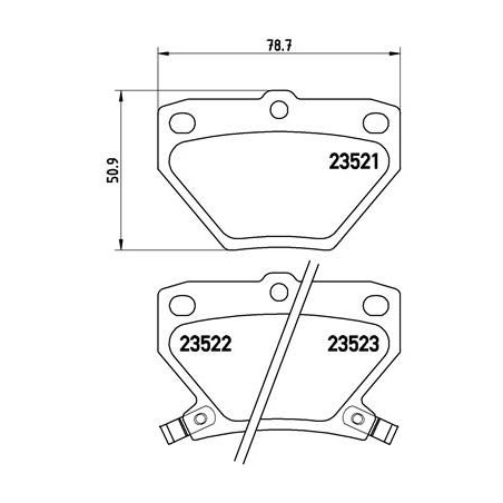 Brake Pad Set, disc brake BREMBO P83052