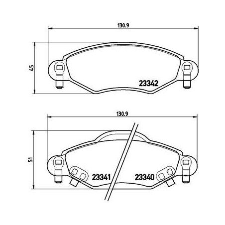 Σετ τακάκια, δισκόφρενα BREMBO P83053