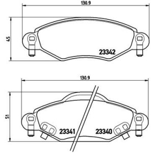 Brake Pad Set, disc brake BREMBO P83053