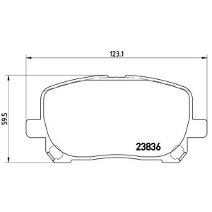 Brake Pad Set, disc brake BREMBO P83061