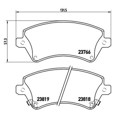 Brake Pad Set, disc brake BREMBO P83064