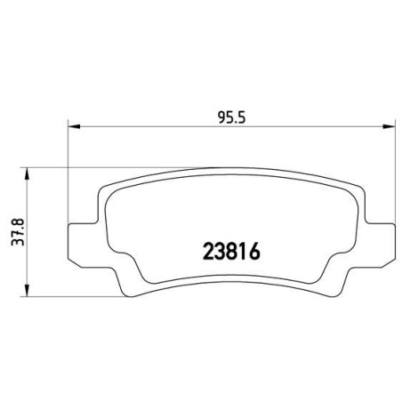 Brake Pad Set, disc brake BREMBO P83065