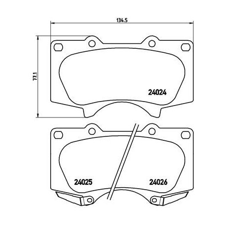 Σετ τακάκια, δισκόφρενα BREMBO P83066