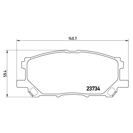 Brake Pad Set, disc brake BREMBO P83067