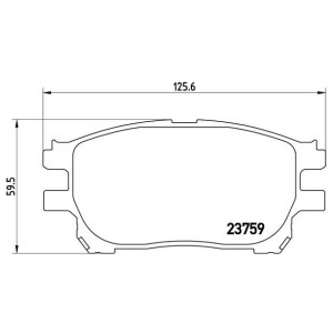 Brake Pad Set, disc brake BREMBO P83070