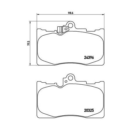 Brake Pad Set, disc brake BREMBO P83072