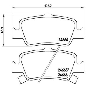 Σετ τακάκια, δισκόφρενα BREMBO P83080