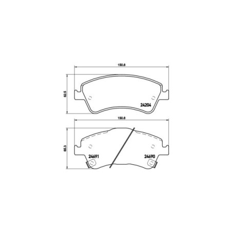 Brake Pad Set, disc brake BREMBO P83081