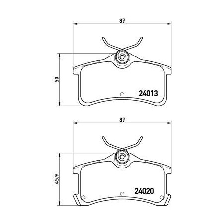 Brake Pad Set, disc brake BREMBO P83084