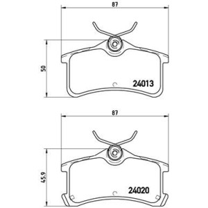 Brake Pad Set, disc brake BREMBO P83084