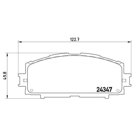 Brake Pad Set, disc brake BREMBO P83086