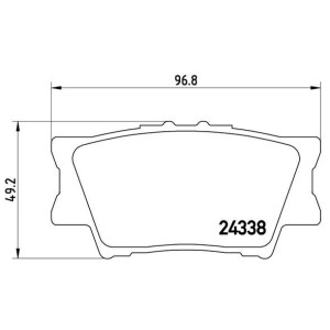 Brake Pad Set, disc brake BREMBO P83089