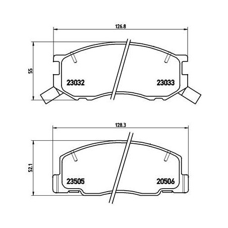 Brake Pad Set, disc brake BREMBO P83093