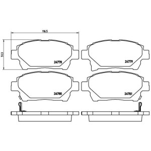 Brake Pad Set, disc brake BREMBO P83097