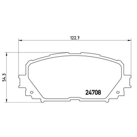 Brake Pad Set, disc brake BREMBO P83101