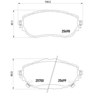 Brake Pad Set, disc brake BREMBO P83150