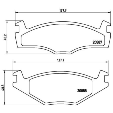 Brake Pad Set, disc brake BREMBO P85005