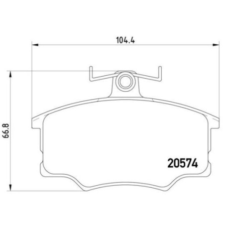 Brake Pad Set, disc brake BREMBO P85010