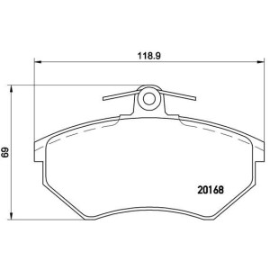 Brake Pad Set, disc brake BREMBO P85011