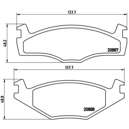 Σετ τακάκια, δισκόφρενα BREMBO P85012