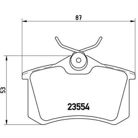 Brake Pad Set, disc brake BREMBO P85017