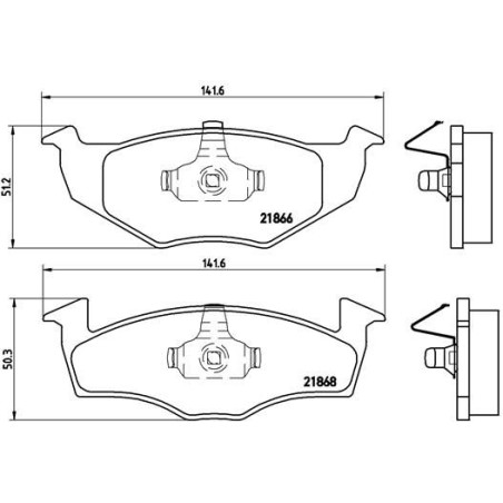 Σετ τακάκια, δισκόφρενα BREMBO P85025