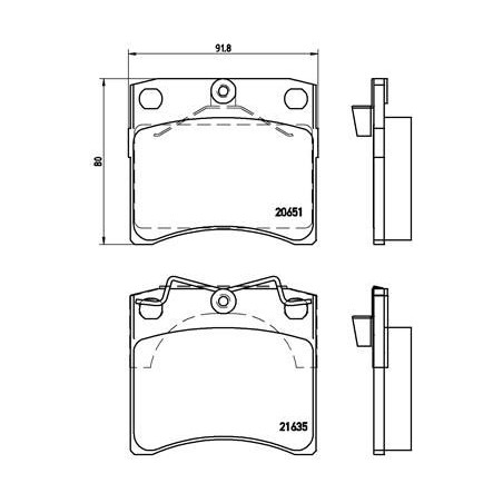 Brake Pad Set, disc brake BREMBO P85027