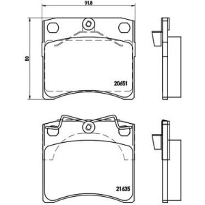 Brake Pad Set, disc brake BREMBO P85027