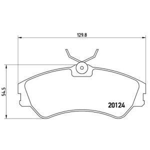 Brake Pad Set, disc brake BREMBO P85028