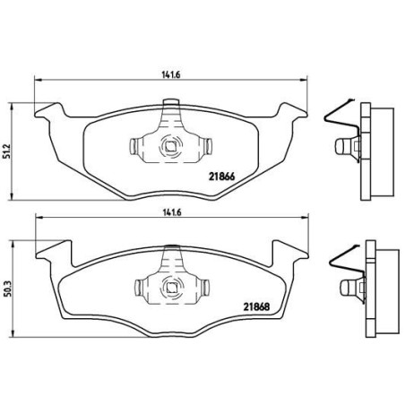 Brake Pad Set, disc brake BREMBO P85031