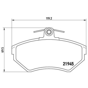 Brake Pad Set, disc brake BREMBO P85032