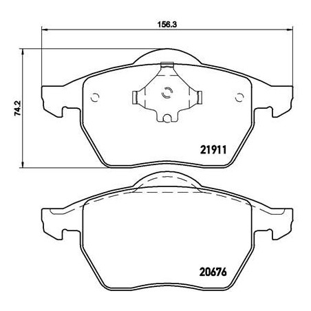 Brake Pad Set, disc brake BREMBO P85035