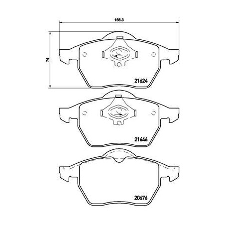 Brake Pad Set, disc brake BREMBO P85036