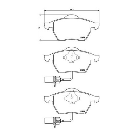 Brake Pad Set, disc brake BREMBO P85037