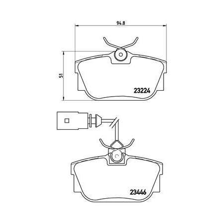 Brake Pad Set, disc brake BREMBO P85046