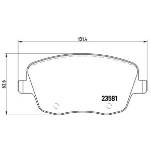 Brake Pad Set, disc brake BREMBO P85057