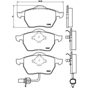 Σετ τακάκια, δισκόφρενα BREMBO P85060