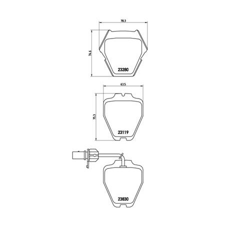 Brake Pad Set, disc brake BREMBO P85067