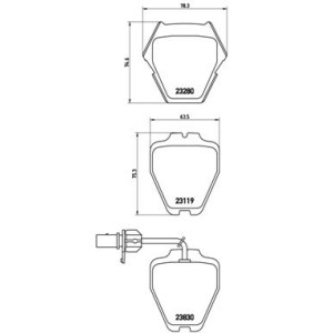 Brake Pad Set, disc brake BREMBO P85067