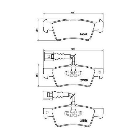 Brake Pad Set, disc brake BREMBO P85068