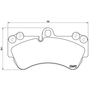 Brake Pad Set, disc brake BREMBO P85069