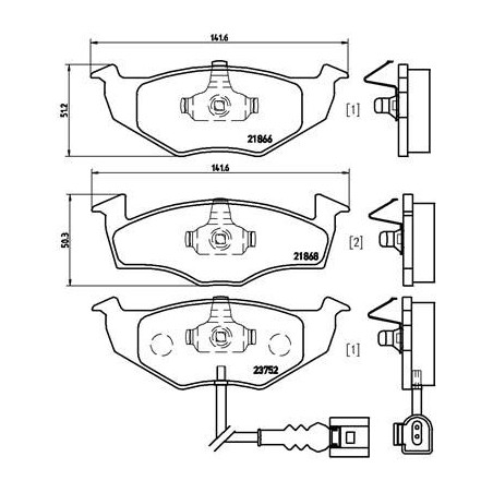 Σετ τακάκια, δισκόφρενα BREMBO P85071