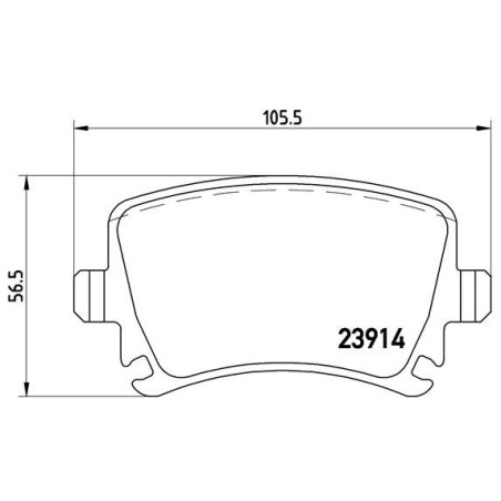 Brake Pad Set, disc brake BREMBO P85073