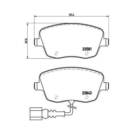 Σετ τακάκια, δισκόφρενα BREMBO P85077