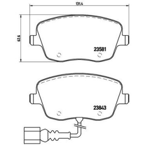 Brake Pad Set, disc brake BREMBO P85077