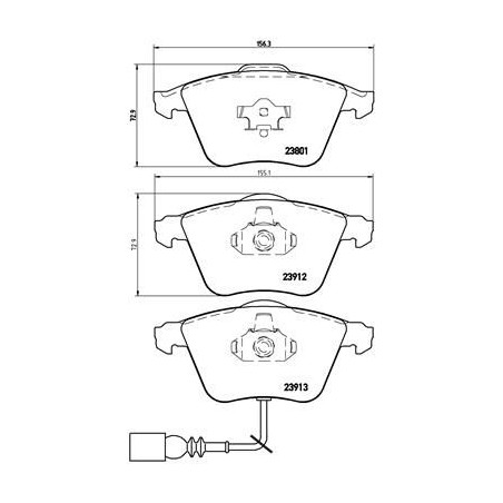 Brake Pad Set, disc brake BREMBO P85079