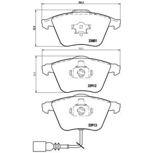 Brake Pad Set, disc brake BREMBO P85079